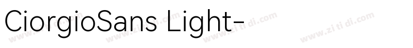 CiorgioSans Light字体转换